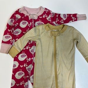 Set of 2 Hanna Andersson sleeper pajamas size 60 (6-9 months)